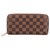 Louis Vuitton Brown Damier Ebene Zippy Long Wallet Cloth  ref.255856