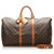 Louis Vuitton Brown-Monogramm-Keepall 50 Braun Leder Leinwand  ref.255941