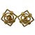 Chanel Brincos Dourado Metal  ref.256112