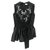 Black lace and satin top with inserts of Dice Kayek brand crystals  ref.256143