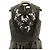 Top in pizzo nero e raso con inserti di cristalli del marchio Dice Kayek - vista 6