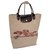 Longchamp borsa shopper Marrone Beige Pelle Velluto  ref.256153
