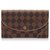 Louis Vuitton Brown Damier Ebene Portefeuille Caissa Wallet Cloth  ref.256199