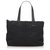 Chanel Black New Travel Line Canvas Tote Bag Leather Cloth Pony-style calfskin Cloth  ref.256274
