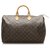 Louis Vuitton Monogram Brown Speedy 40 Cuir Toile Marron  ref.256275