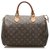 Louis Vuitton Brown Monogram Speedy 30 Leather Cloth  ref.256285