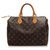 Louis Vuitton Brown Monogram Speedy 30 Leather Cloth  ref.256341