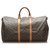 Louis Vuitton Brown Monogram Keepall 50 Leather Cloth  ref.256347