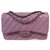 Timeless Chanel Classic Jumbo Lavendel Lammfell Tasche SHW Lila Leder  ref.256469