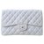 Timeless Chanel Classic Jumbo White Caviar bag SHW Leather  ref.256474
