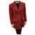 Yves Saint Laurent vintage caban blazer Red Wool  ref.256532