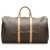 Louis Vuitton Brown Monogram Keepall 50 Leather Cloth  ref.256627