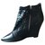 Sandro Micro perforated ankle boots Black Leather  ref.256726