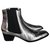Tom Ford LEATHER TF ANKLE BOOT Argento Agnello Pelle  ref.256826
