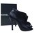 Chanel Black Satin CC Logo Booties Sz.40  ref.256953