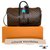 Neue / Limited Edition / Spring-Summer Herrenmodenschauen 2021/ Louis Vuitton Keepall 50 Schultergurt "Freunde" Braun Schwarz Orange Leder Leinwand  ref.257126