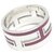 Ring Hermès Hermes Prata Movimento H Anel Roxo Metal  ref.257160