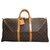 Louis Vuitton Brown Monogram Keepall 50 Leather Cloth  ref.257170