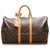Louis Vuitton Brown Monogram Keepall 45 Leather Cloth  ref.257243