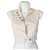Cacharel Ceremony vest in silk and cotton with fabric roses Cream  ref.257296