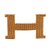 Hermès Hermes Gold 24mm H Hebilla con incrustaciones de piel de lagarto Dorado Metal  ref.257346