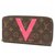 Louis Vuitton Zippy Wallet V-Motiv Unisex Long Wallet M.60936 Rosa Pink Leinwand  ref.257365
