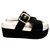 Prada Velvet Platform Sandals Black  ref.257429