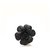 Anello Chanel Camellia nera Nero Metallo Plastica  ref.257512