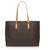 Louis Vuitton - Sac cabas Luco brun Cuir Toile Marron  ref.257618