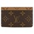Louis Vuitton Monogramma portacarte LV sul retro Marrone  ref.257773