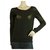 Surface To Air Oberfläche zu Luft Black Cotton Viscose Knit Sheer Panels Top Bluse Größe 34 Schwarz Baumwolle Viskose  ref.257970