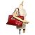 Mademoiselle Chanel Red East / West Lammfell Leder Einkaufstasche Rot - Ansicht 10
