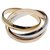 Love Le Must De Cartier Trinity Ring 18K Gold Ring Silvery Pink Golden White gold Yellow gold Pink gold  ref.258448