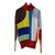 Chanel Suéter De Cuello Alto De Cachemira Multicolor Con Logo CC Sz 38  ref.258784