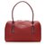 Burberry Red Leather Handbag Rosso Pelle Vitello simile a un vitello  ref.258967