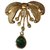 Dior Pins & brooches Green Gold hardware Metal  ref.259234
