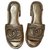 Chanel Zapatillas de piel Dorado Piel de cordero  ref.259400