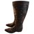 Prada knee boots Brown Leather  ref.259642