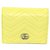 Carteira de couro Gucci Yellow GG Marmont na corrente Amarelo Bezerro-como bezerro  ref.259801