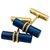 inconnue Boutons de manchette bâtonnets en or jaune et lapis lazuli.  ref.259965