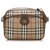 Burberry Brown House Check Canvas Shoulder Bag Multiple colors Beige Leather Cloth Pony-style calfskin Cloth  ref.260078