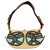Borsa a tracolla Loewe Beige Marrone Turchese Agnello Marrone scuro