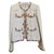 Cambon Taglia giacca Chanel Cuba 36 Multicolore Tela Tweed  ref.260505