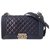 Chanel Boy bag navy blue Leather  ref.261147