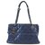 Bolso de compras con asas de cadena de Chanel, cuero de caviar azul marino  ref.261162
