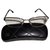 Chanel Sonnenbrille Schwarz Leder Metall  ref.261185