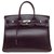 Herrlicher und seltener Hermès Birkin 40 in lila Box Leder, gebürstetem Silber Metall trim  ref.261231
