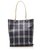 Burberry Blue Plaid Canvas Tote Bag Multiple colors Leather Cloth Pony-style calfskin Cloth  ref.261317