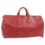 Louis Vuitton Keepall 50 Cuir Rouge  ref.261797