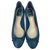 Christian Dior Ballerinas Dior Blue Leather  ref.261922